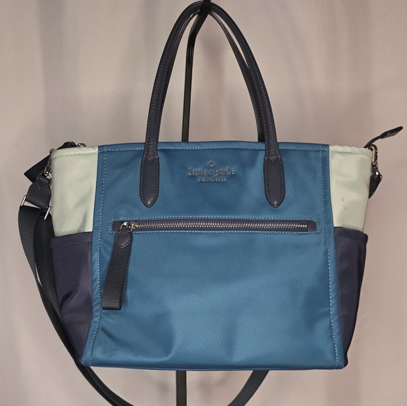Kate Spade Teal and Cream Tote - Picture 3 of 11